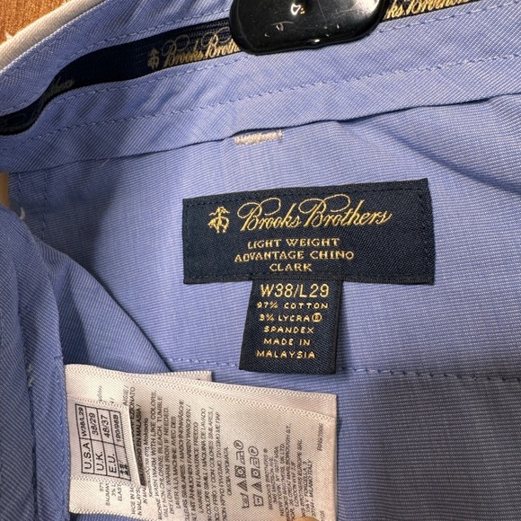 NWT Brooks Brothers Clark Light Weight Advantage Chino Wrinkle Free Pant 38W 29L - Picture 4 of 6